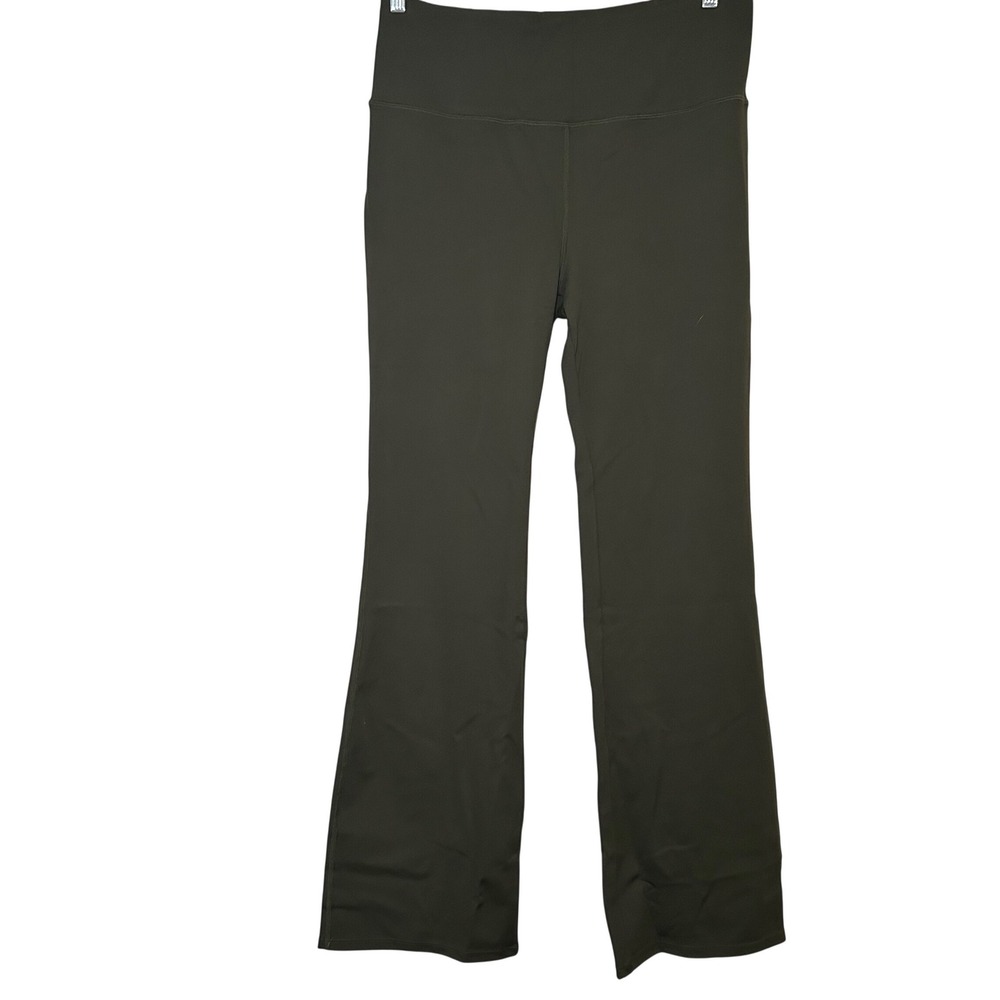 Halara High Waisted Crossover Flare Leggings Olive Green Tall XL active workout